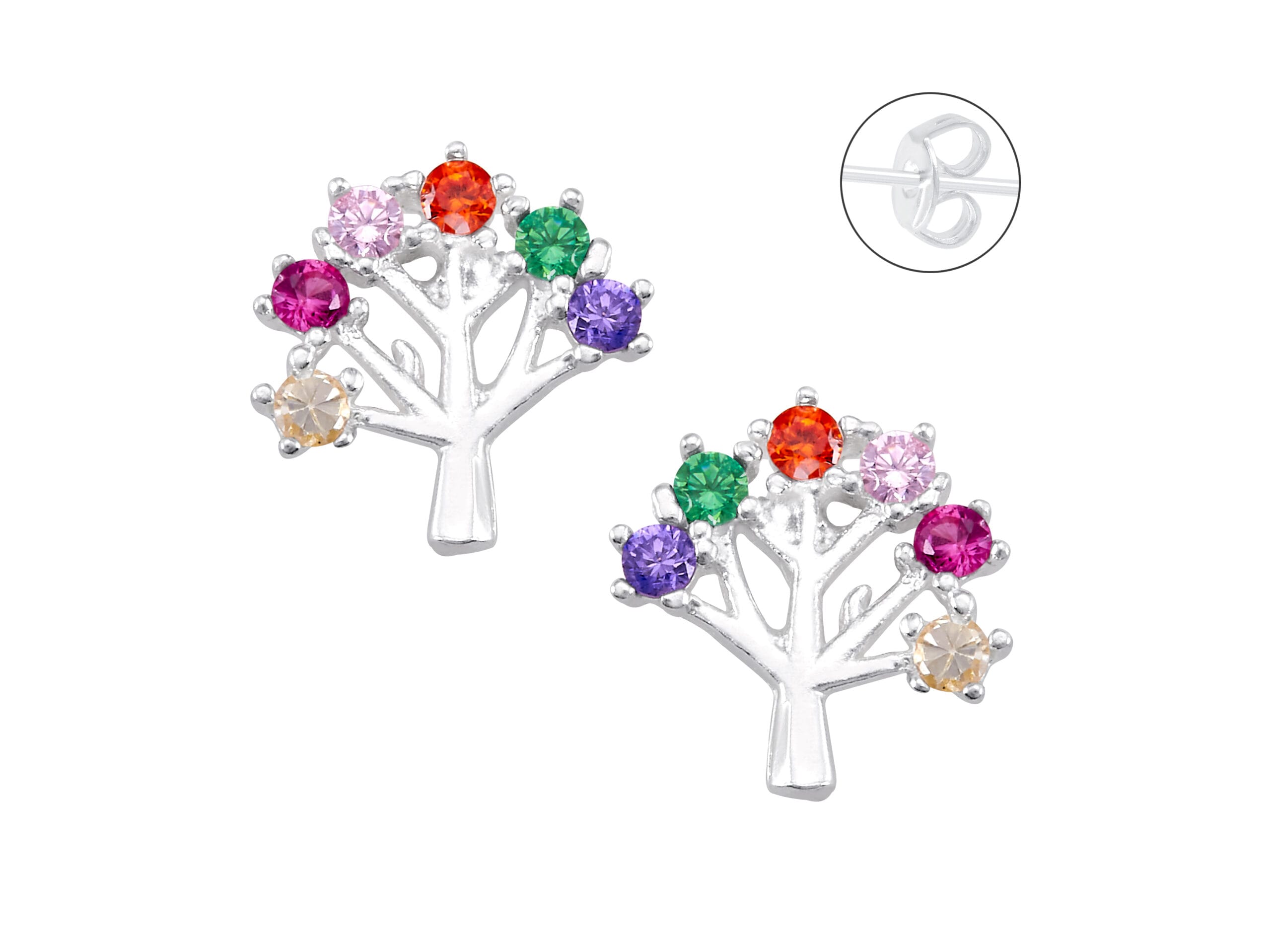 Broquel Arbol de la Vida Zirconias Multicolor