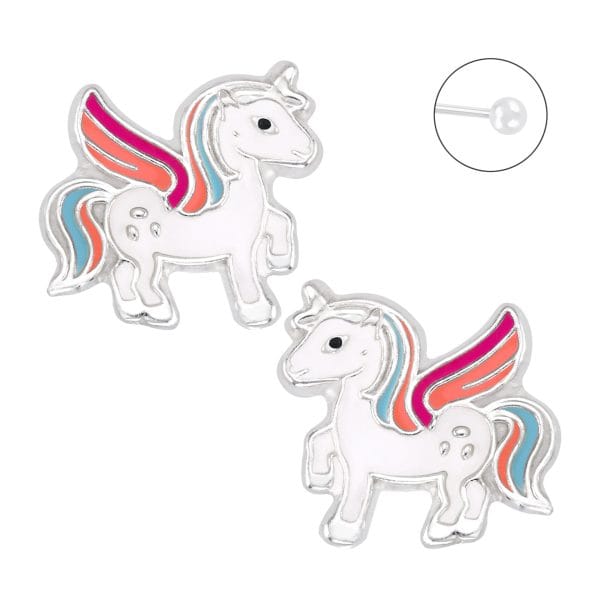 Broquel Unicornio Esmaltado Bola Atras