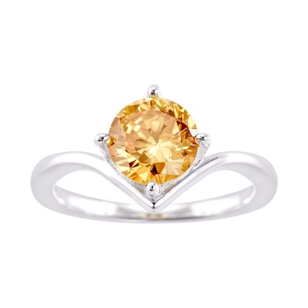 Anillo V Zirconia Citrino