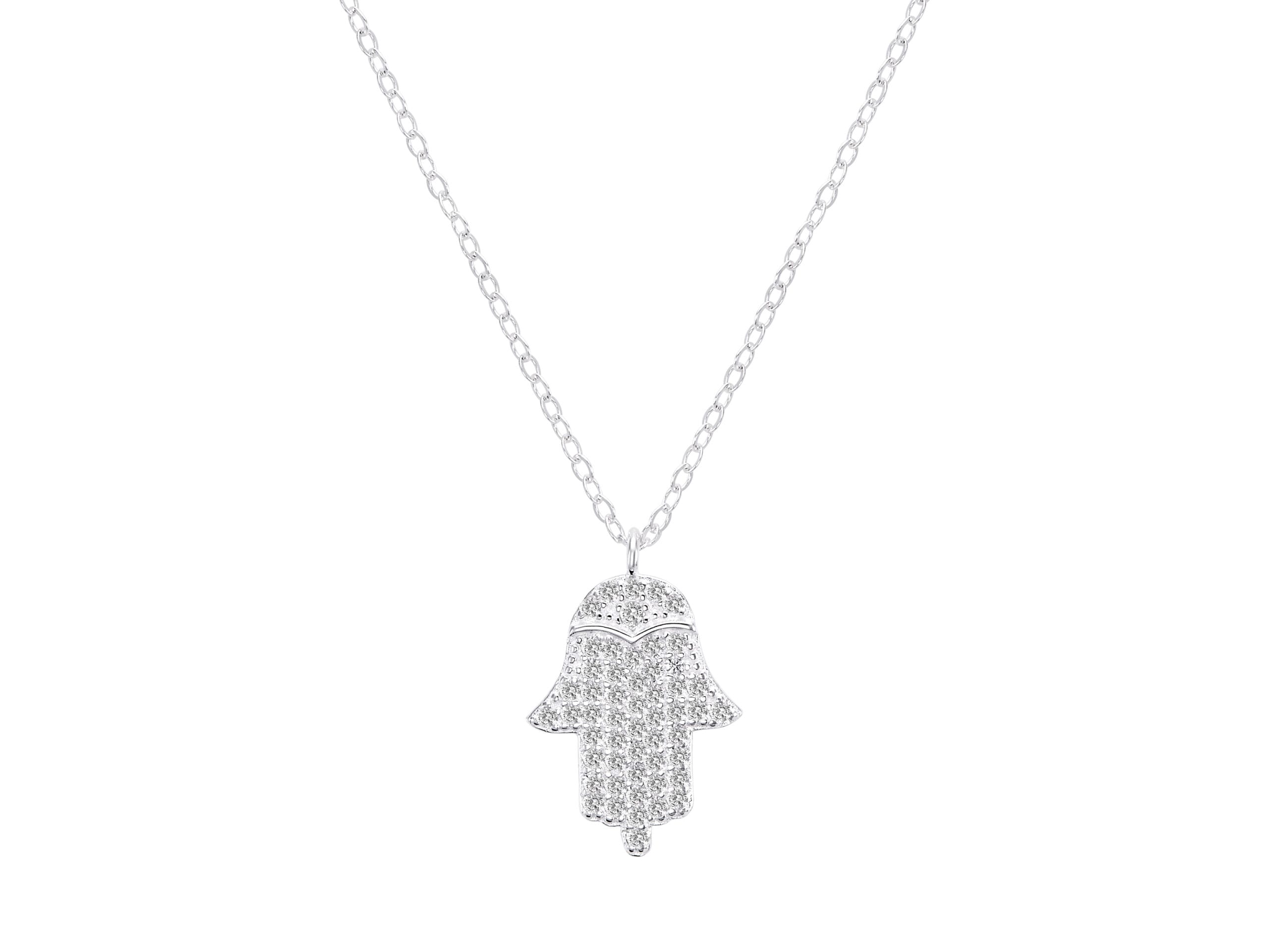 Gargantilla Mano de Fatima Microzirconias Blancas