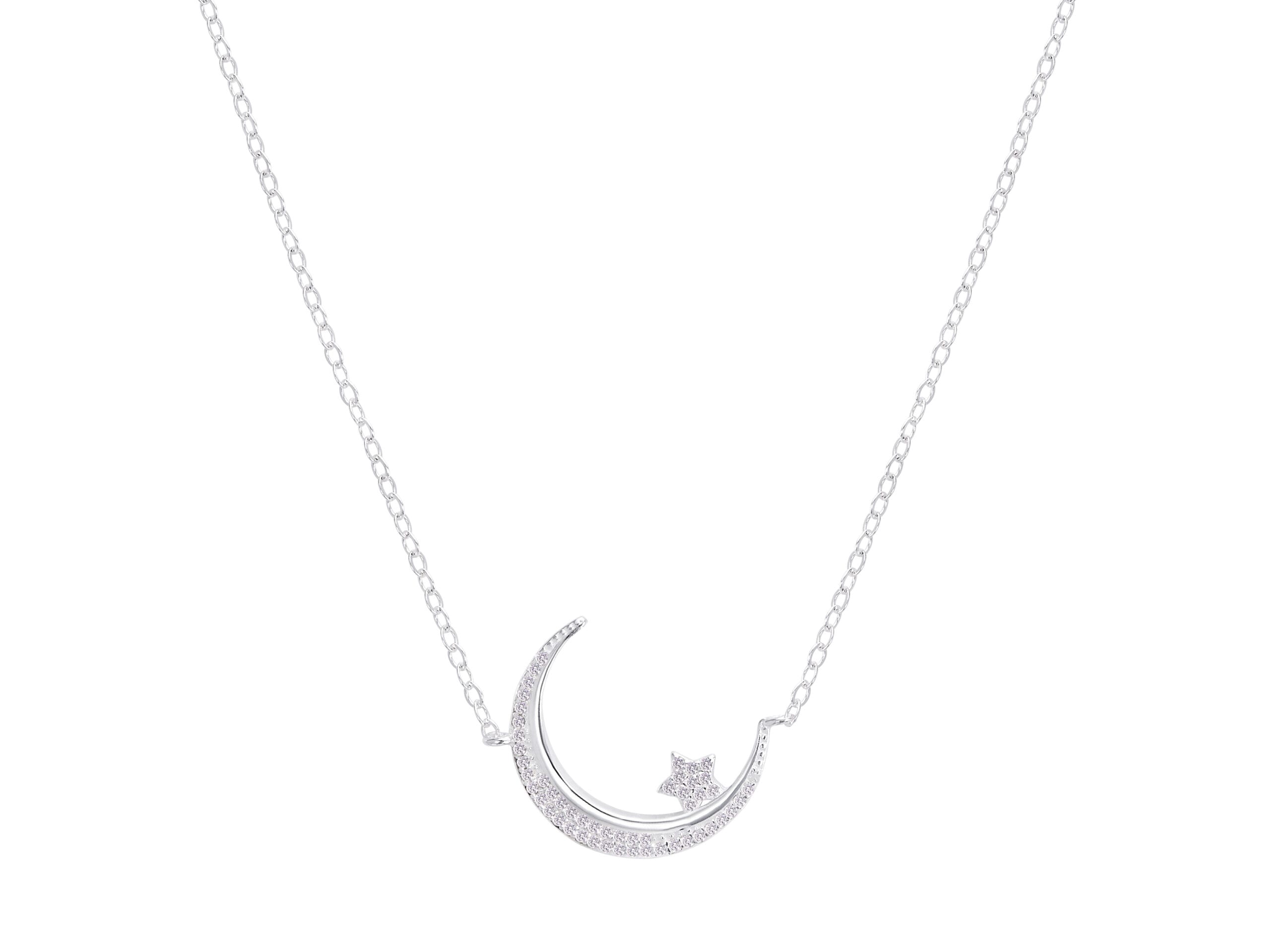 Gargantilla Luna y Estrella Zirconias