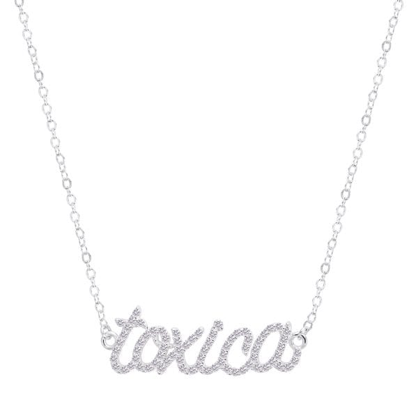 Gargantilla Toxica Zirconias Blanco