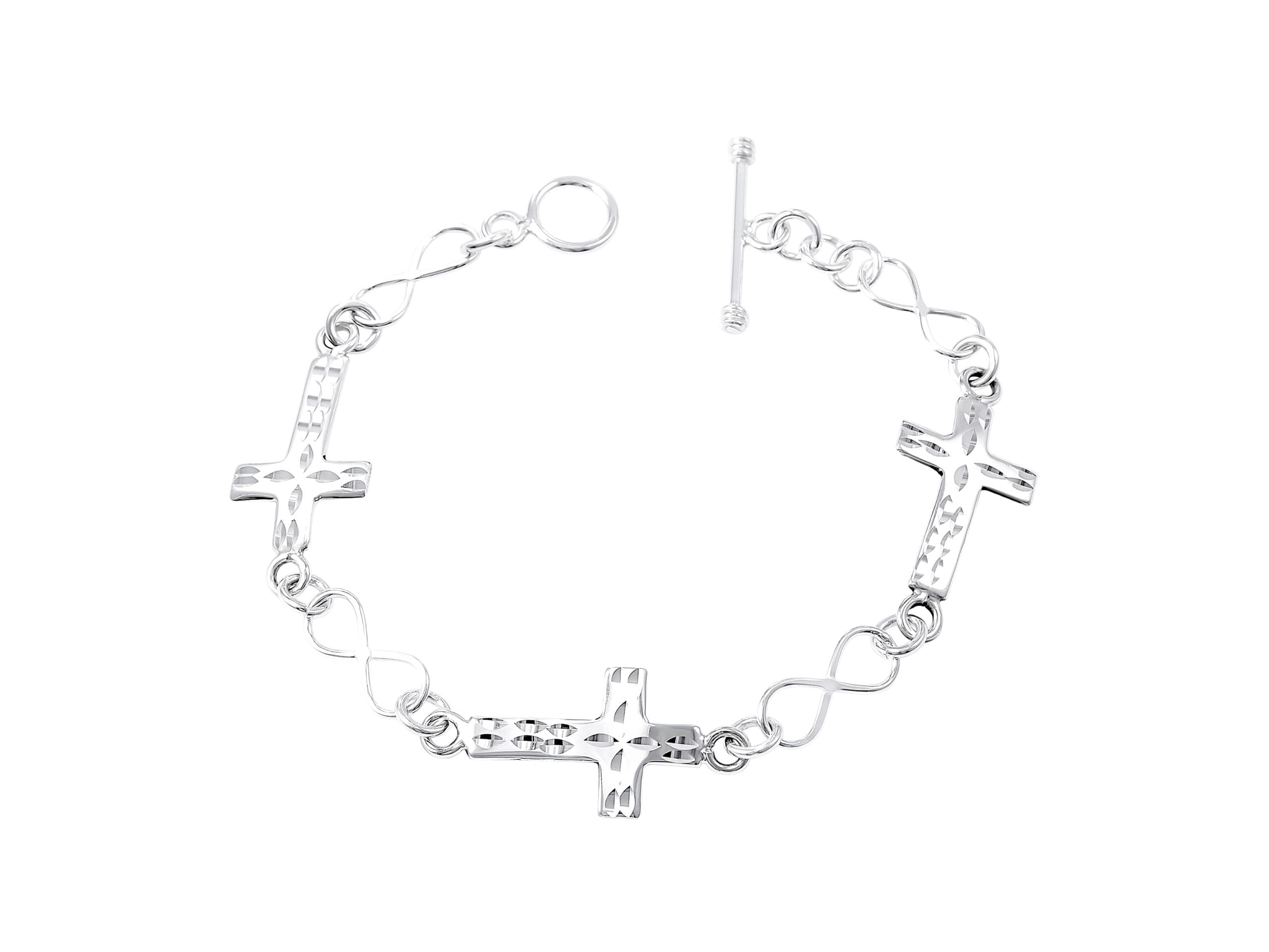 Pulsera Infinito y Cruz Diamantada