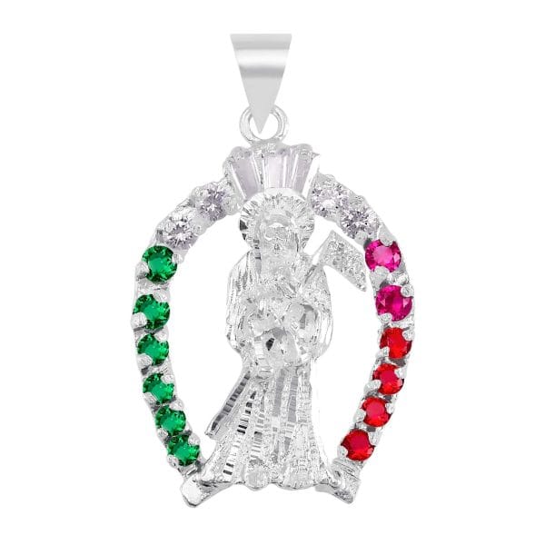 Dije Santa Muerte Zirconias Multicolor