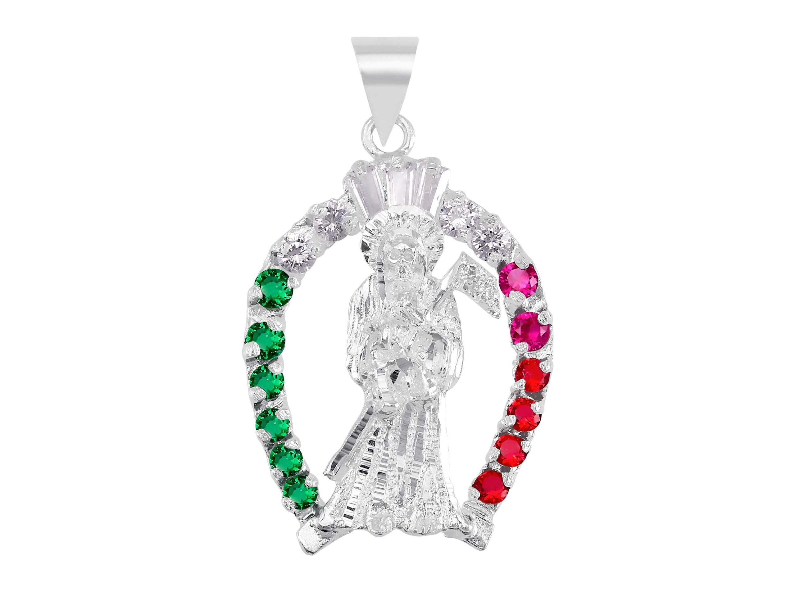 Dije Santa Muerte Zirconias Multicolor