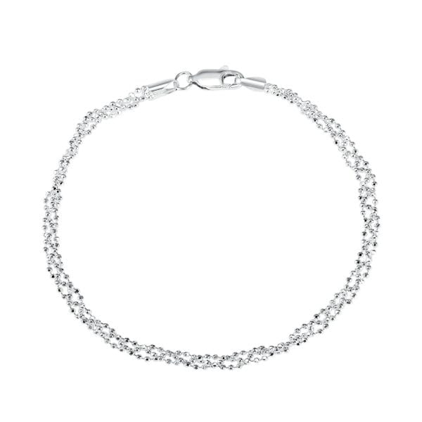 Pulsera Bolitas Cadenas Entrelazados