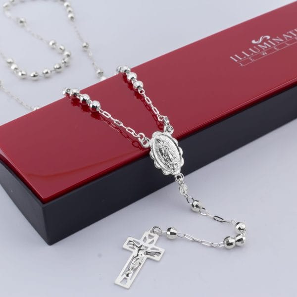 Rosario Bolas Facetadas y Virgen de Guadalupe