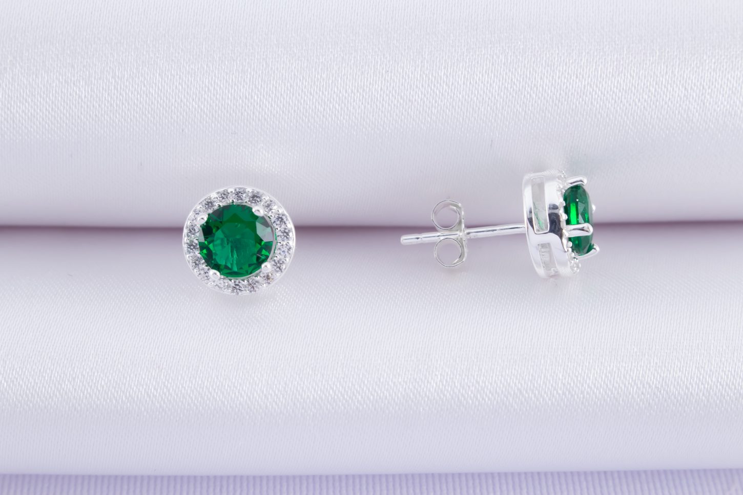 Jade Angel Argento Sterling Rossa Cubic Zirconia Ciondola gli Orecchini