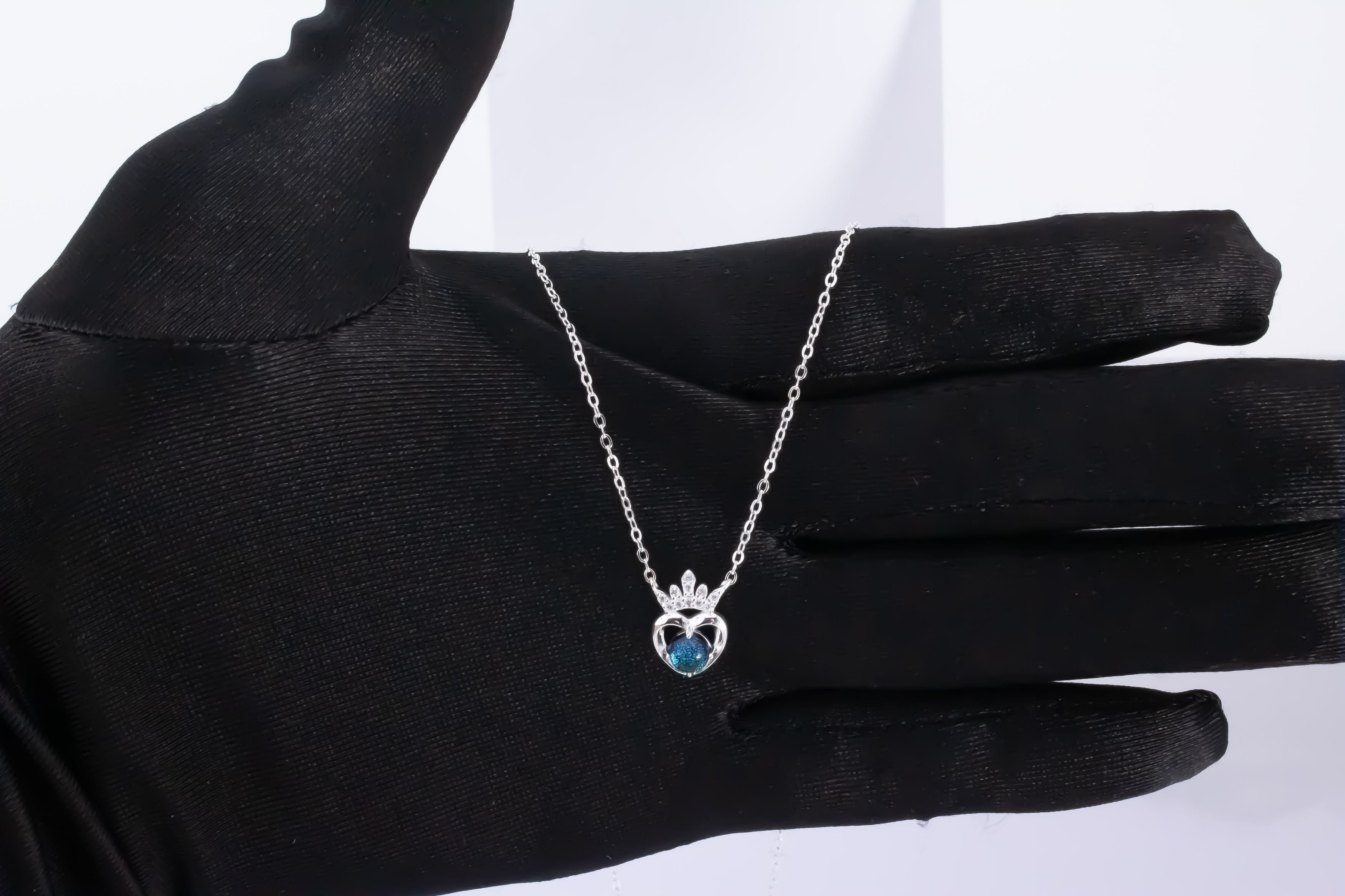 Gargantilla Corona Zirconia Azul - Imagen 7