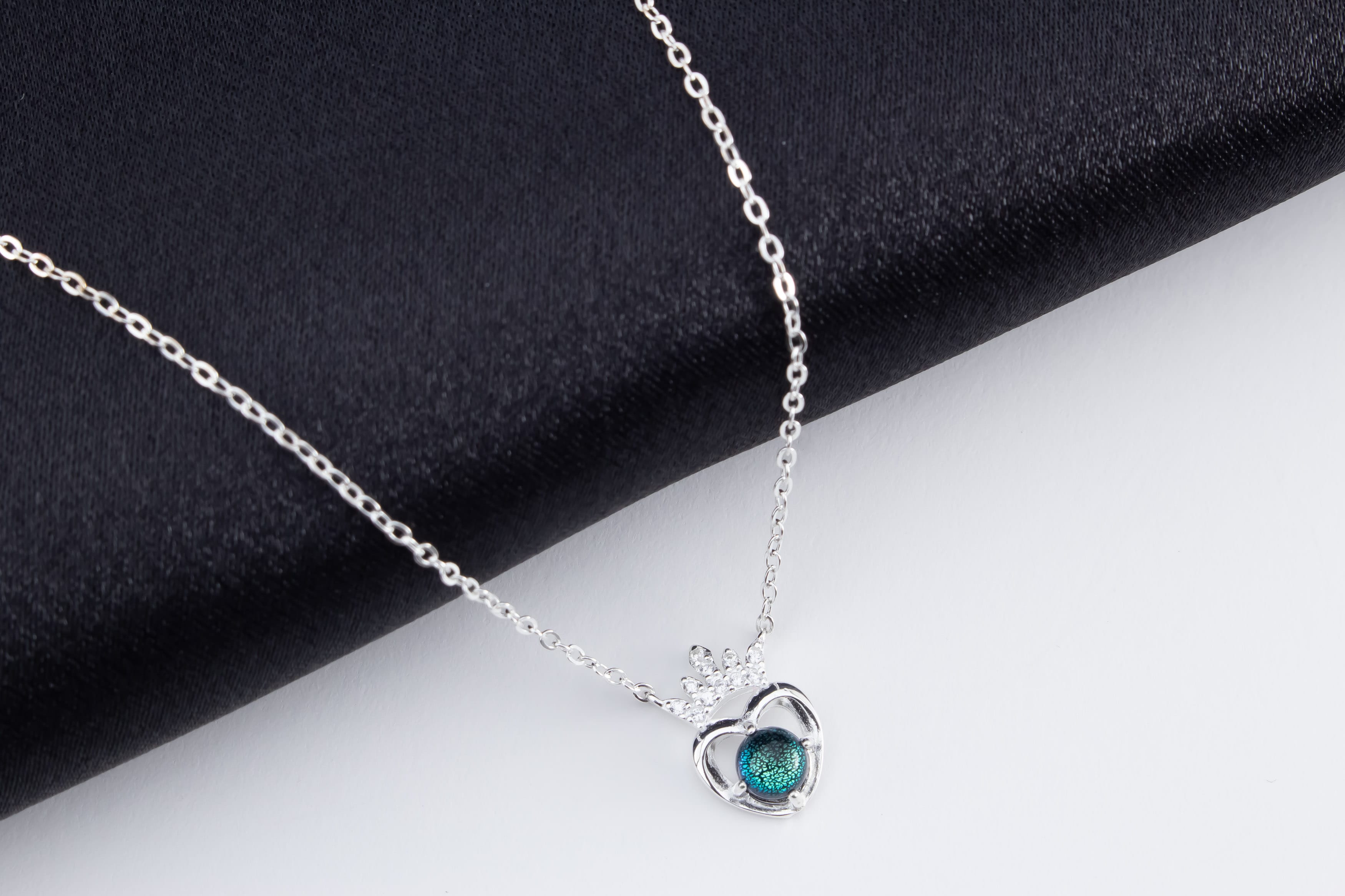 Gargantilla Corona Zirconia Azul