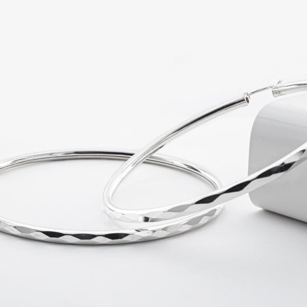 Arracadas Facetadas Gruesas Grandes