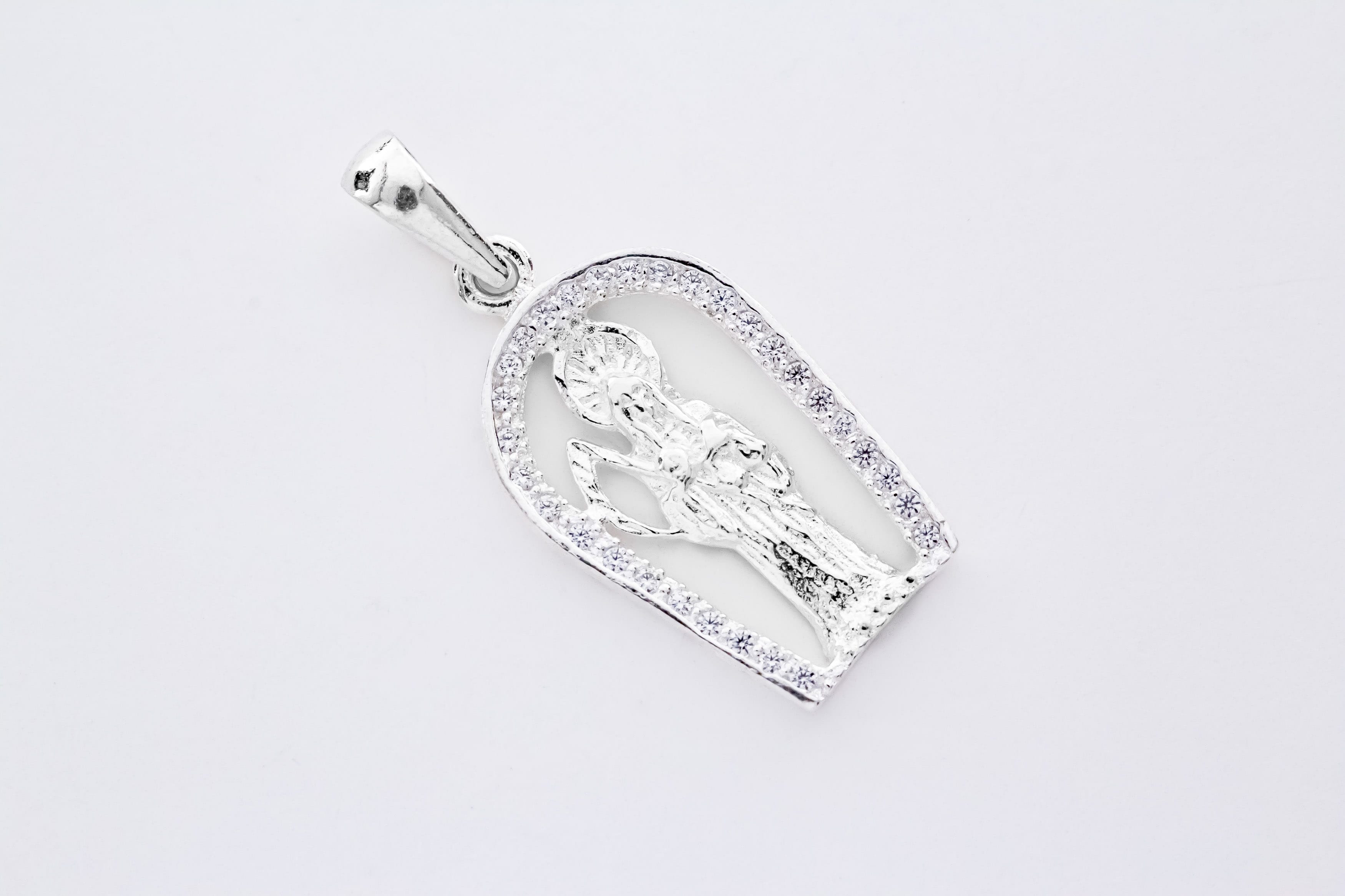 Dije Santa Muerte Casa Con Zirconia - Imagen 2