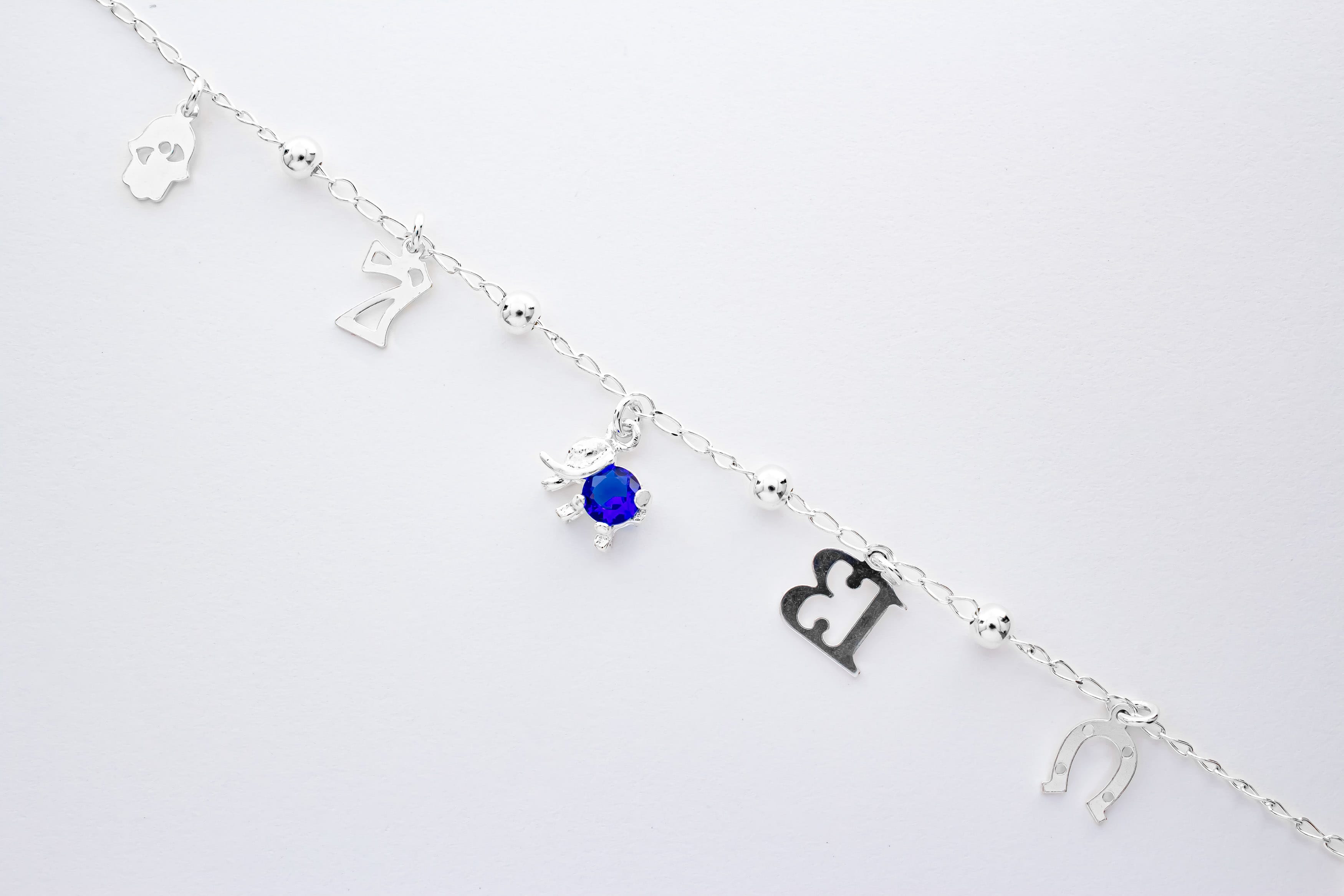 Pulsera de la Suerte Elefante Zirconia Azul - Imagen 2