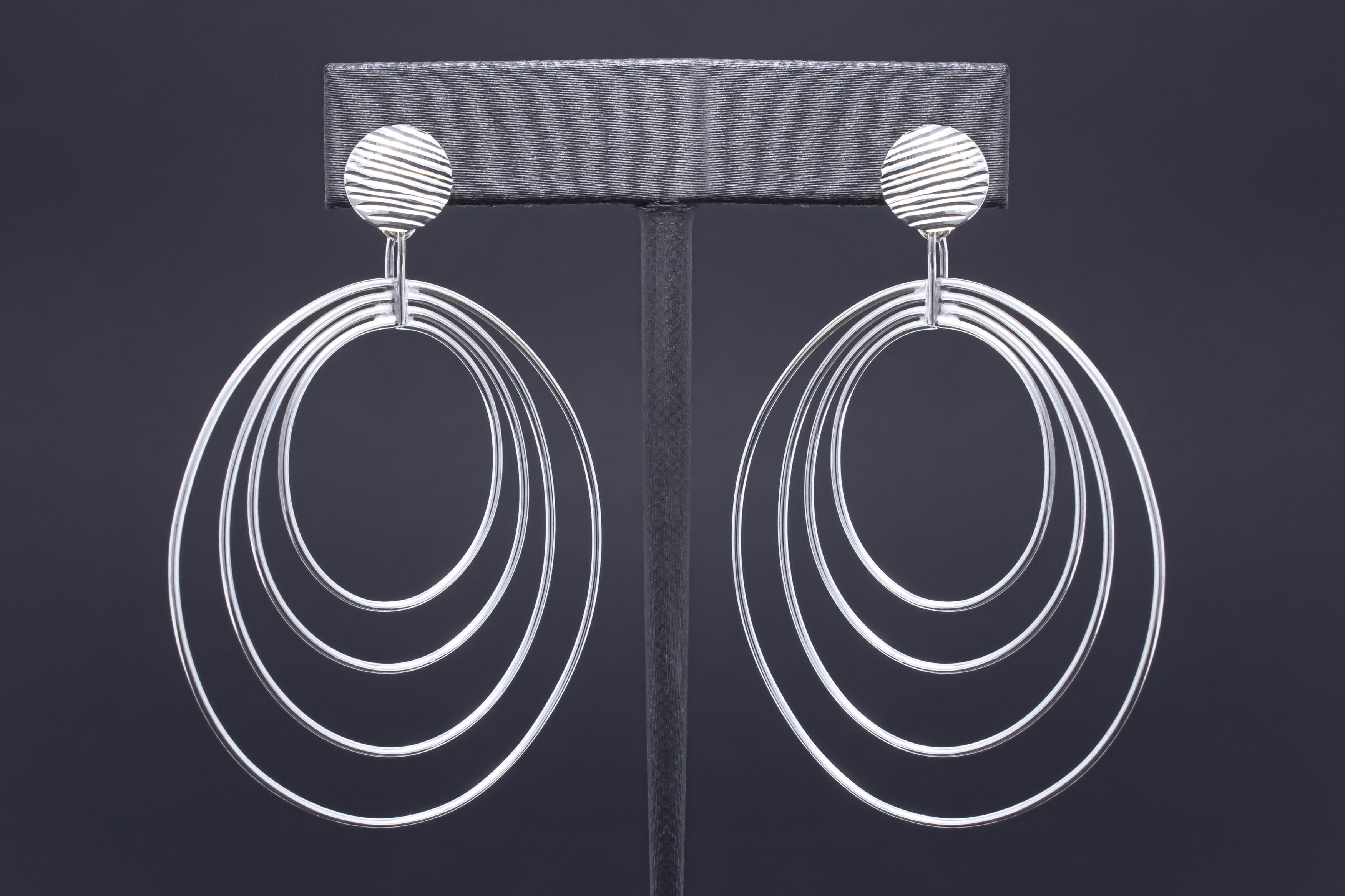 Aretes 4 Ovalos Lisos