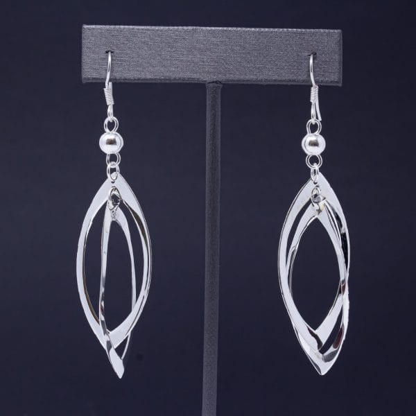 Aretes Doble Gotas Lisas Delgada