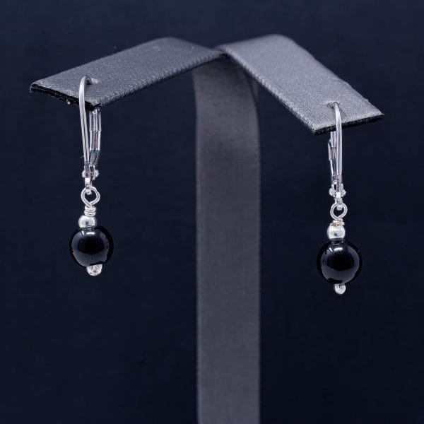 Aretes Arillo Piedra Natural Onix