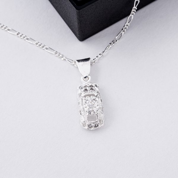 Dije Carro Microzirconias Blancas