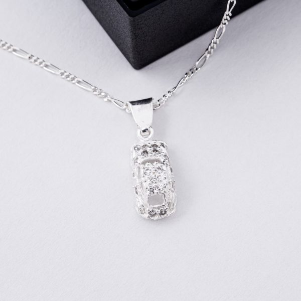 Dije Carro Microzirconias Blancas