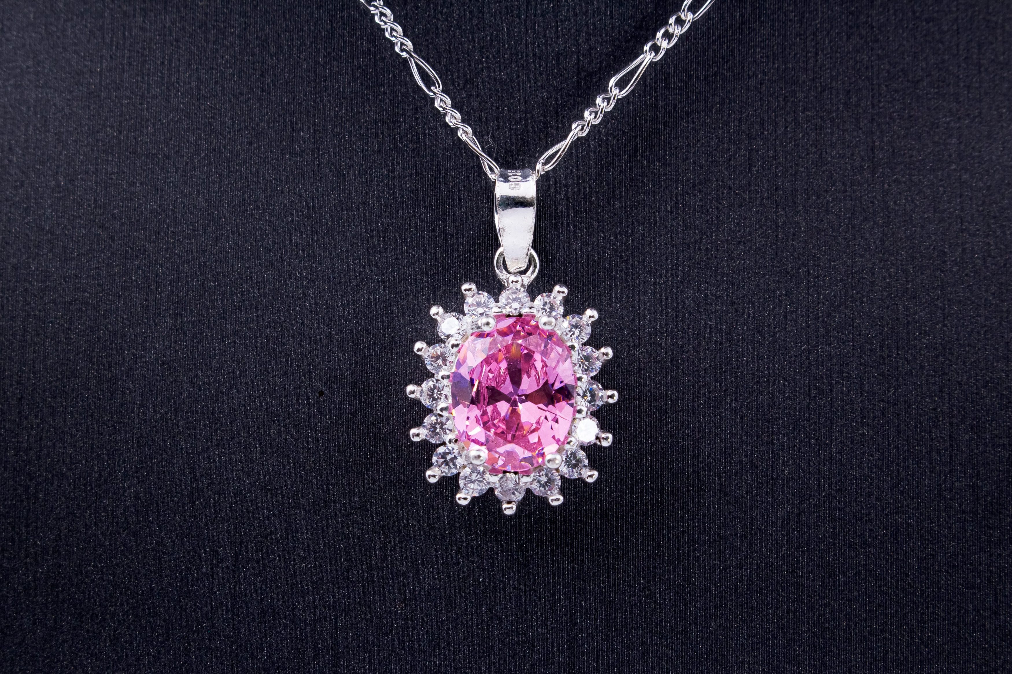 Dije Lagrima Zirconias Blanca Y Rosa - Imagen 2