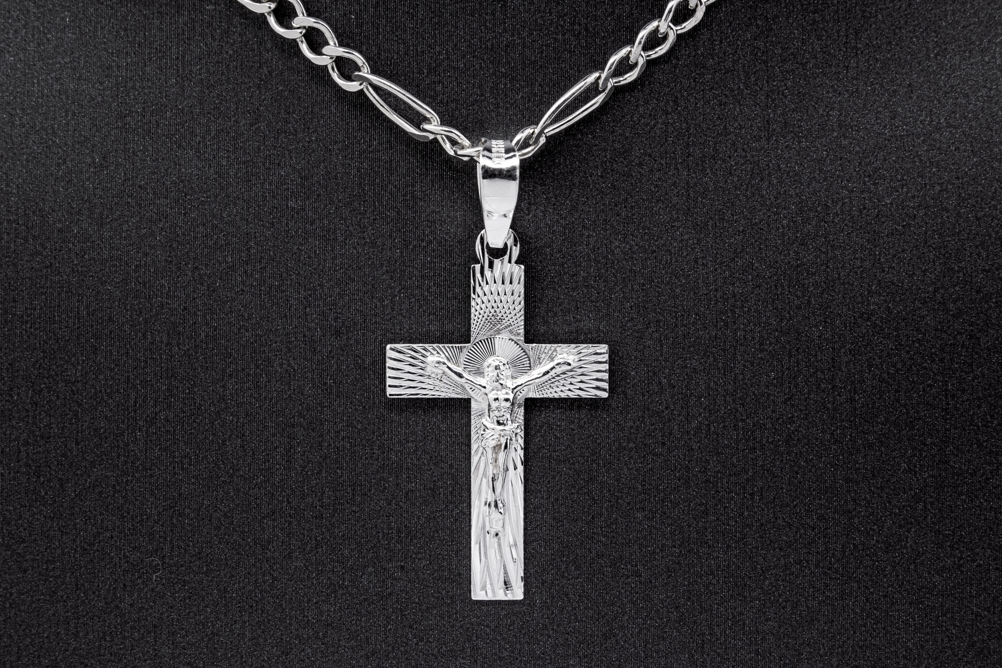 Dije Cruz Con Cristo Diamantado - Imagen 2