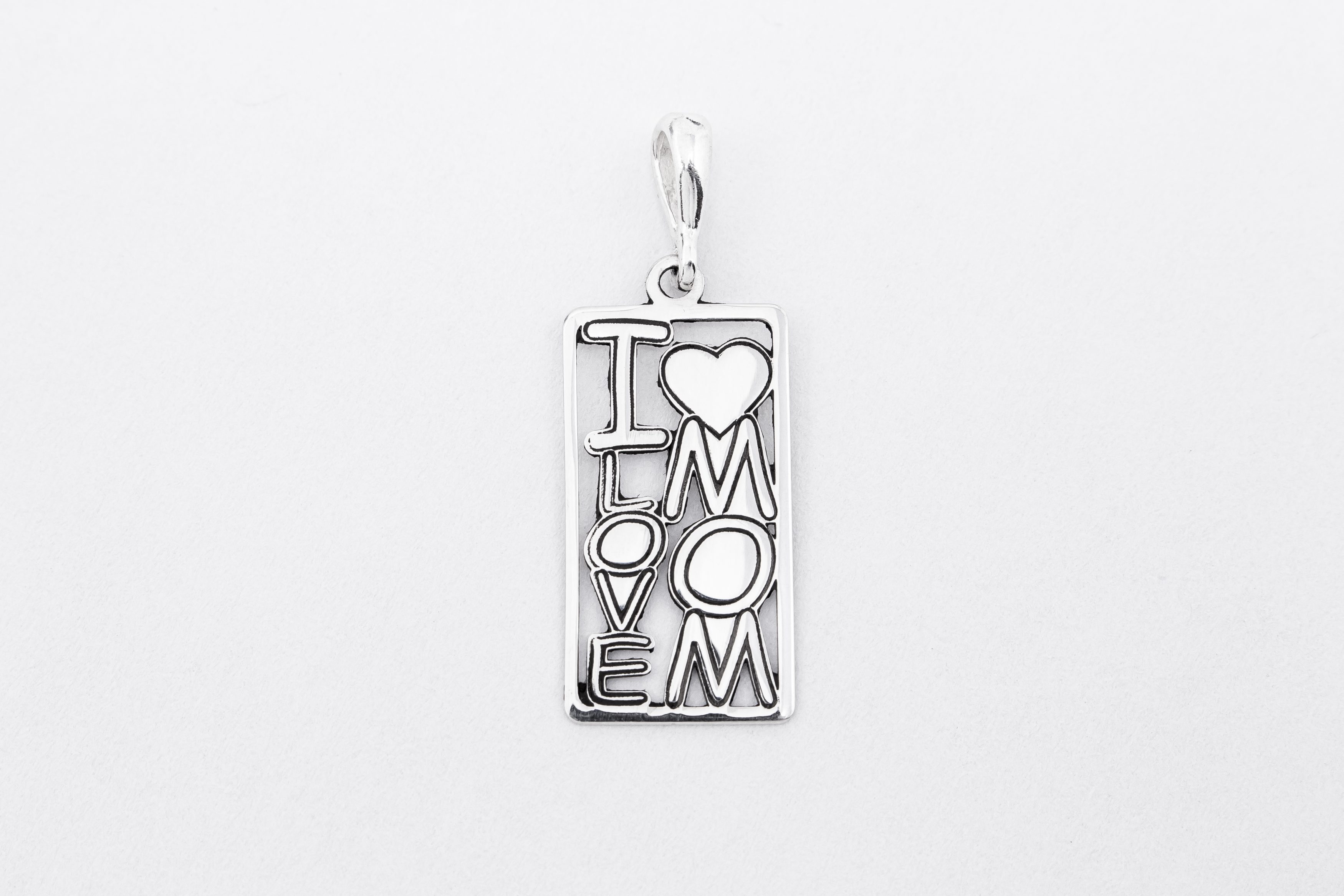Dije Rectangulo I LOVE MOM - Imagen 3