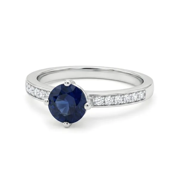 Anillo Zirconia Azul Rey