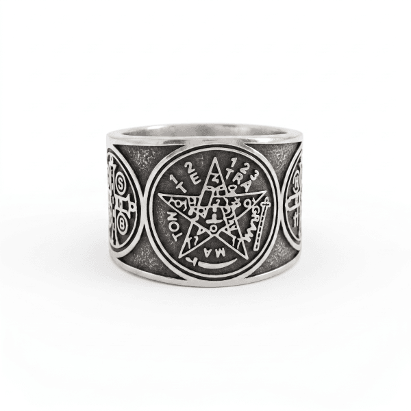 Anillo Sellador, Tentagrama, Cruz y Nudo de Bruja