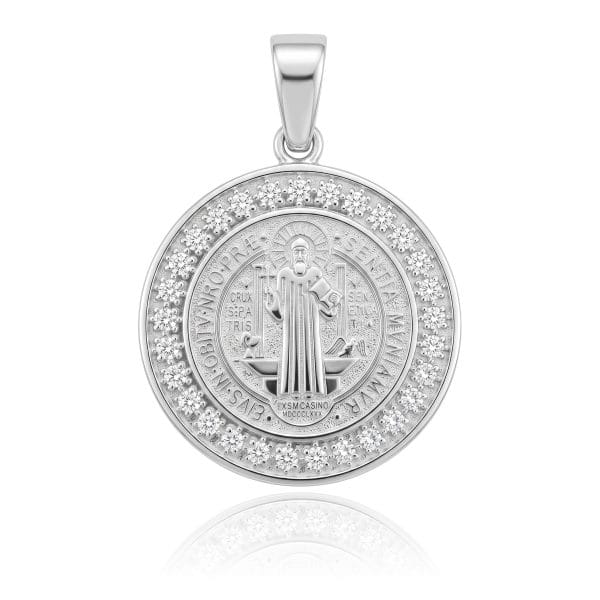 Dije Moneda XL San Benito Zirconias