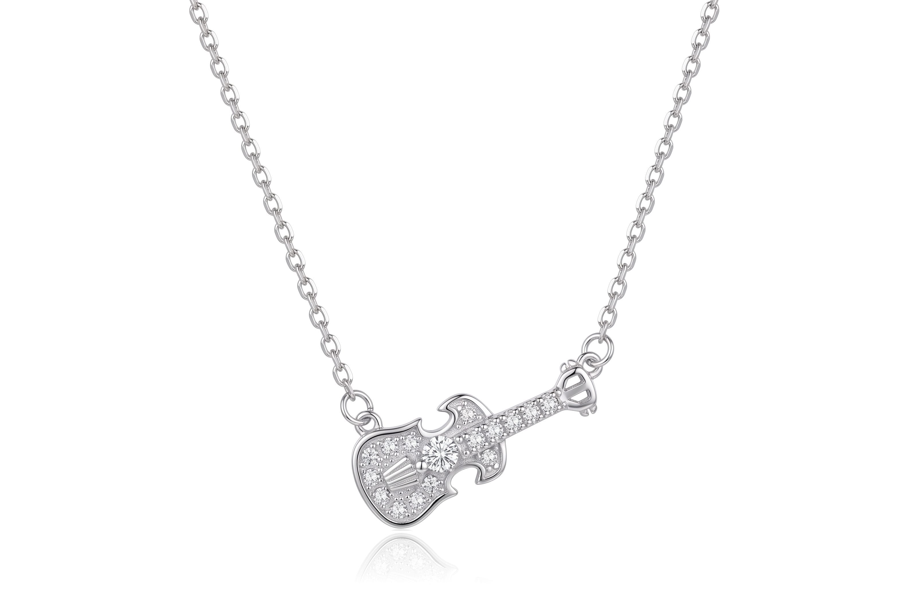 Gargantilla Guitarra Microzirconias
