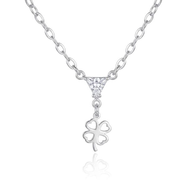 Gargantilla Triangulo Zirconia Blanca