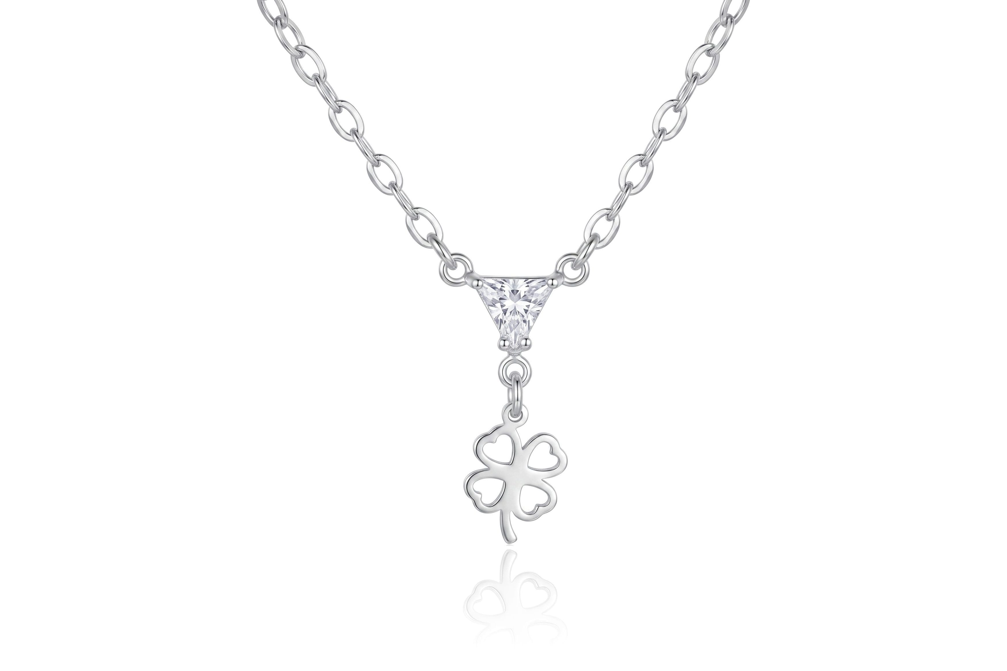 Gargantilla Triangulo Zirconia Blanca
