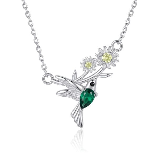 Gargantilla Colibri Zirconia Verde