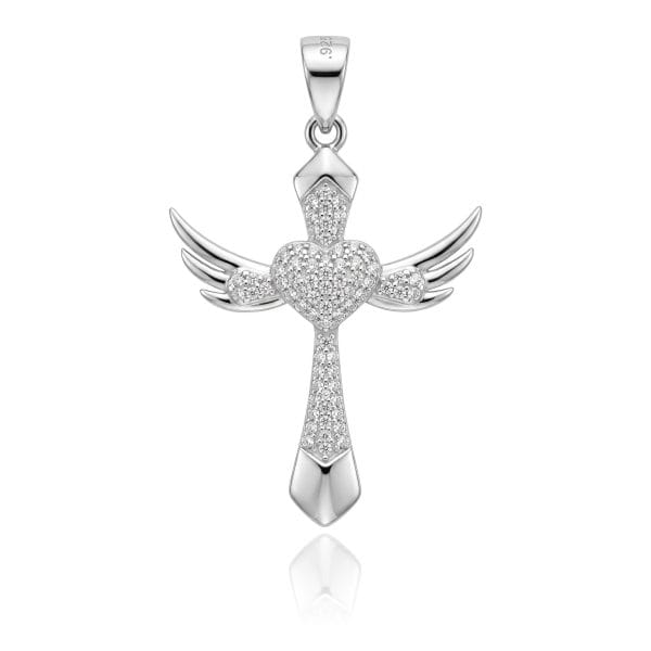 Dije Cruz Corazon Alas Microzirconias