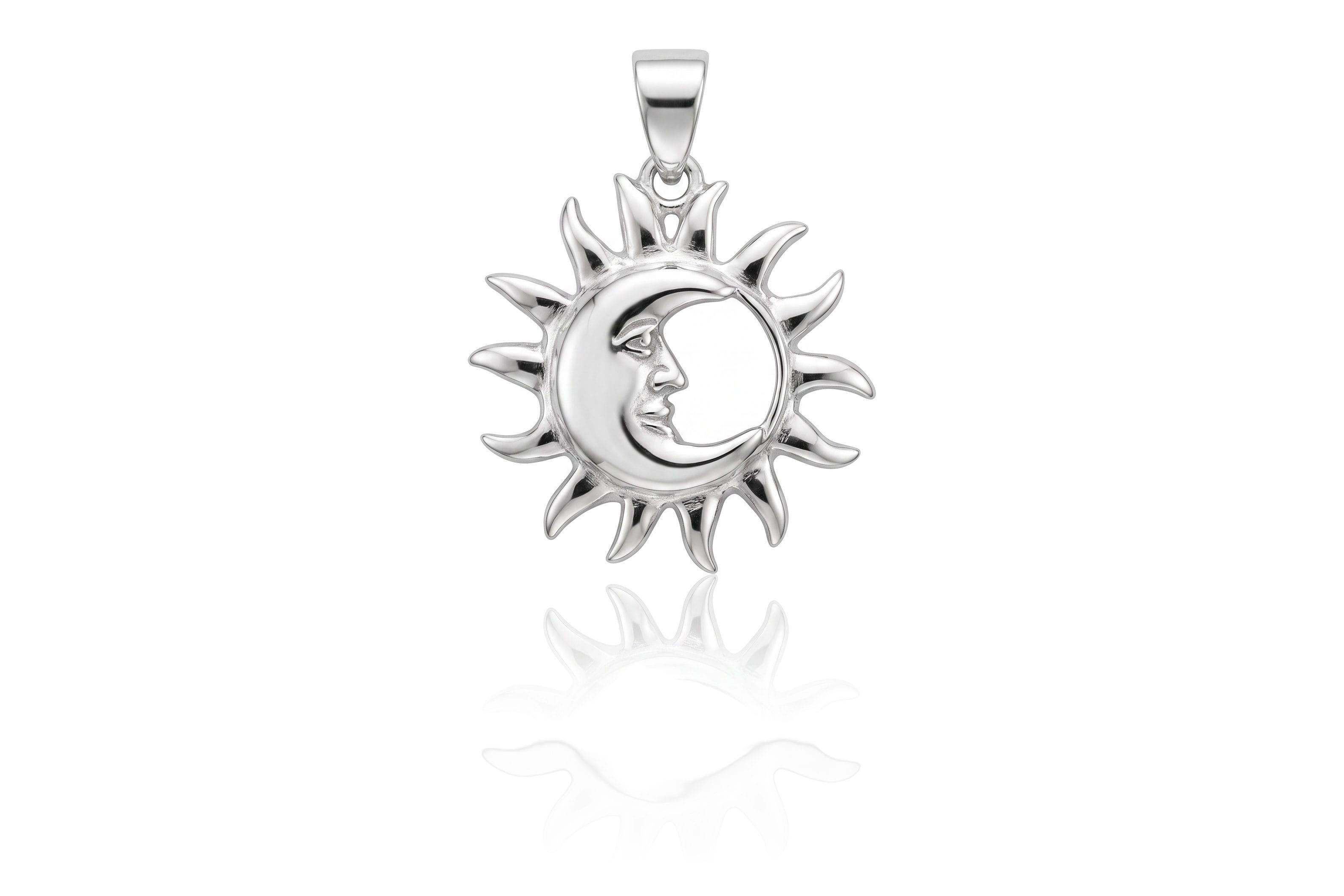 Dije Sol y Luna Liso