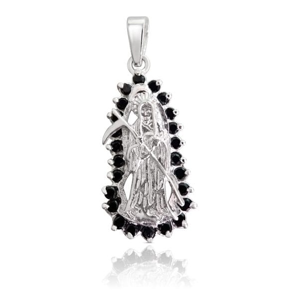 Dije Santa Muerte Zirconias al Contorno