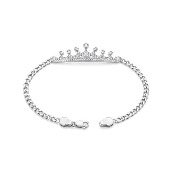 Pulsera Corona Zirconias Blancas