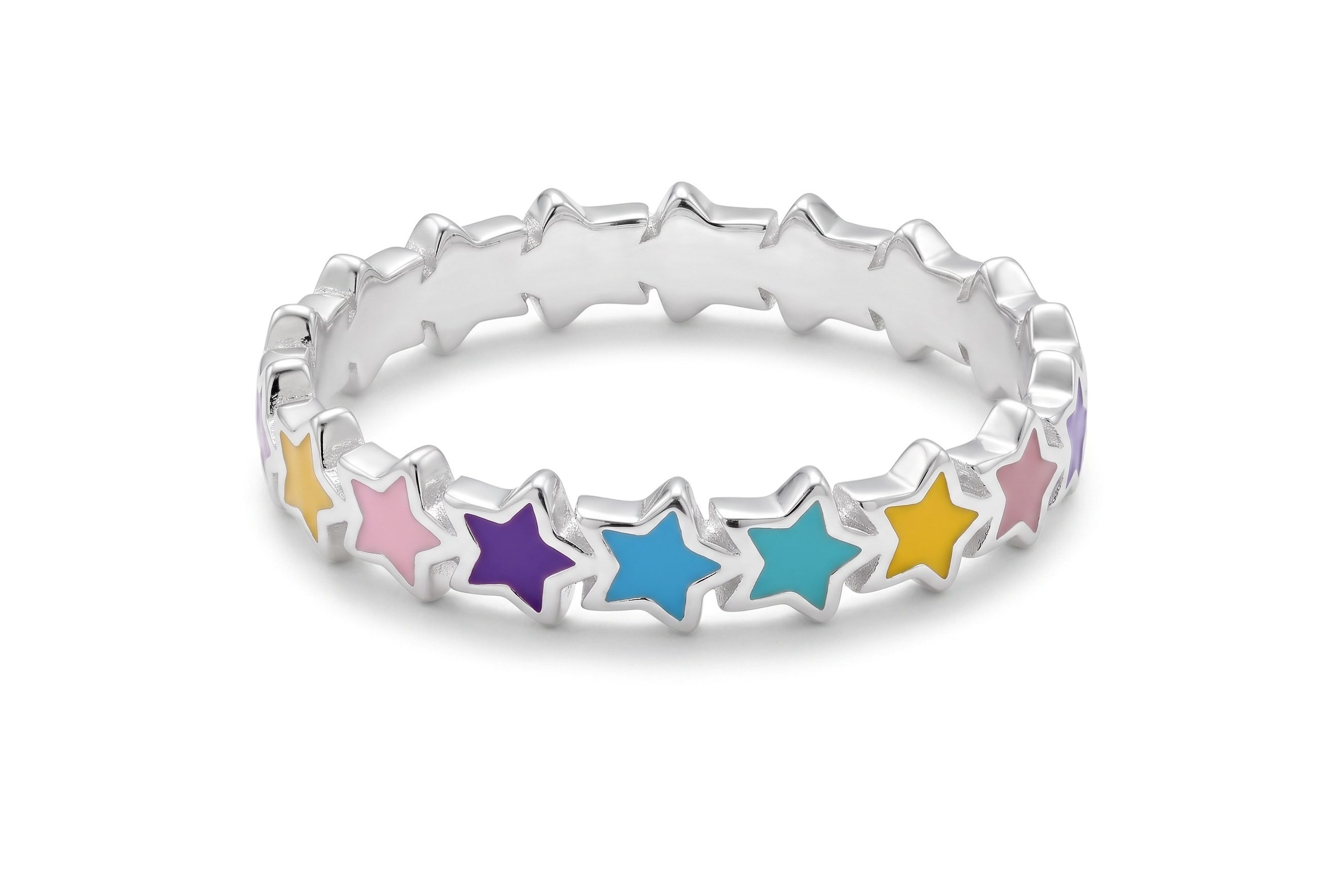 Anillo Estrellas Esmaltado