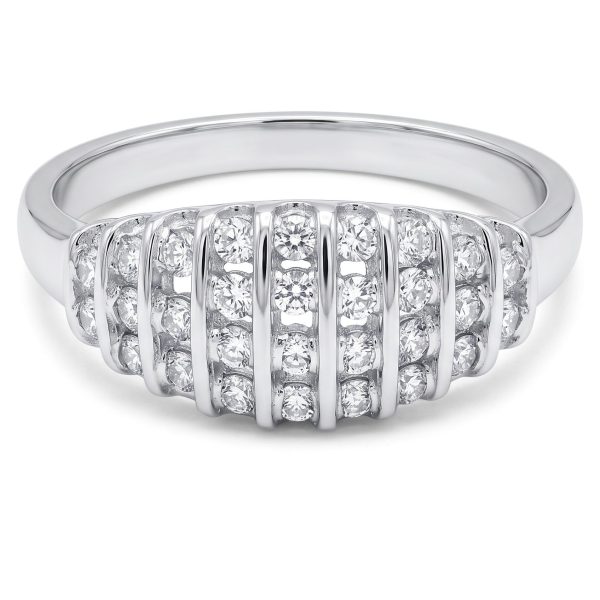 Anillo Ovalo Zirconias Blancas
