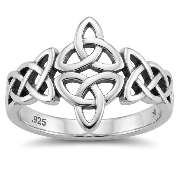 Anillo Ancho Esmaltado Nudo de Bruja