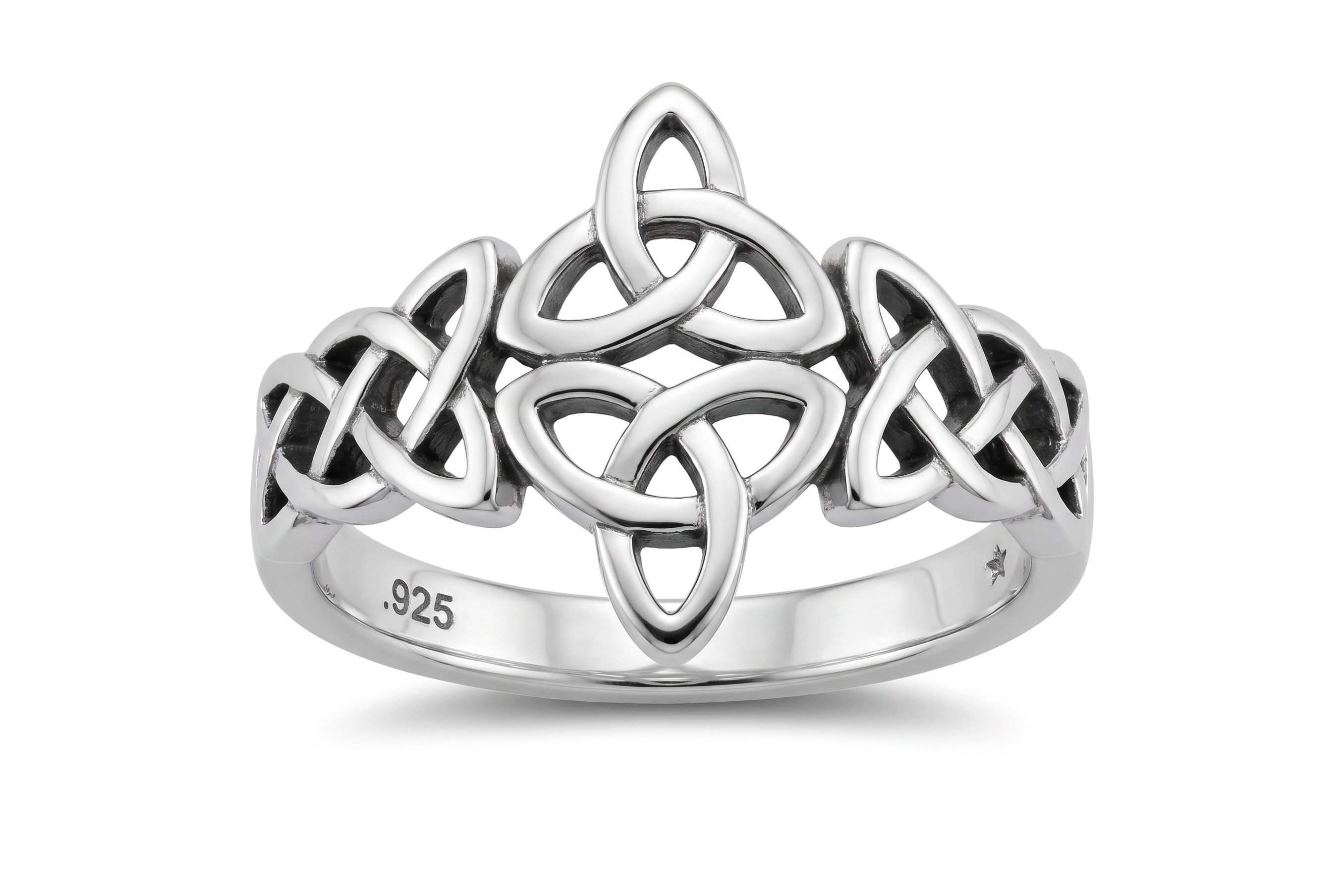 Anillo Ancho Esmaltado Nudo de Bruja