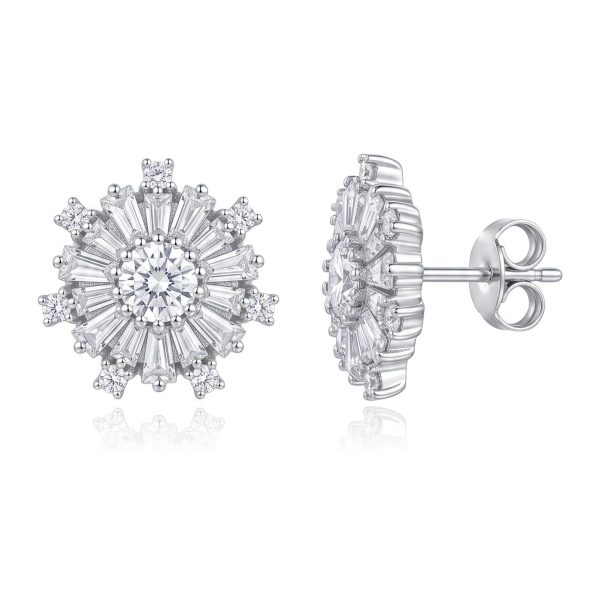 Broquel Snowflake Zirconias Blancas