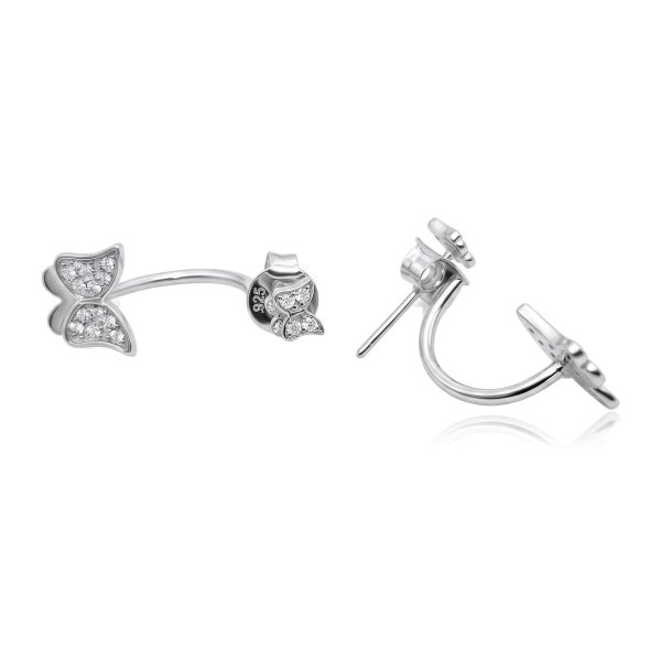 Aretes Mariposas Moño Microzirconias