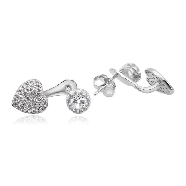 Aretes Círculo y Corazón Microzirconias