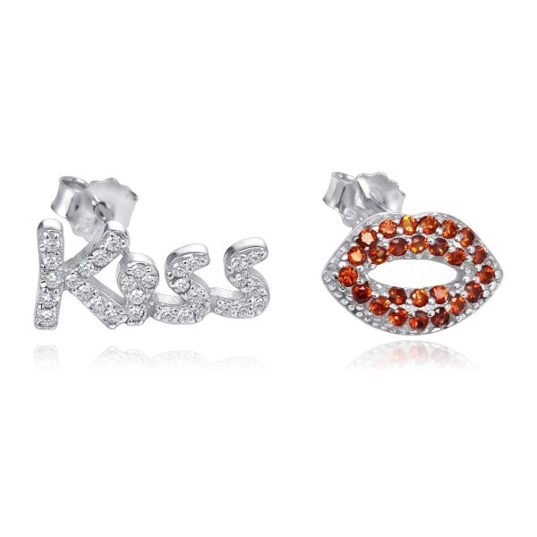 Aretes Kiss y Beso Zirconias