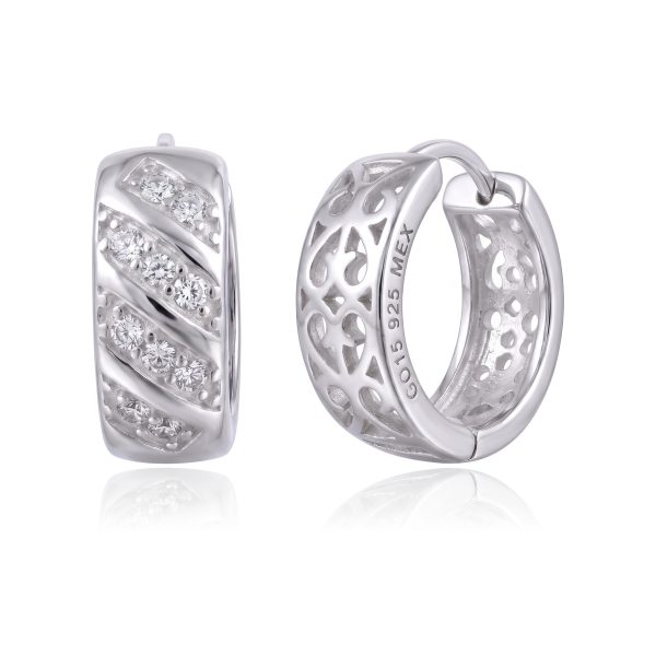 Arracadas Huggies Anchas Zirconias