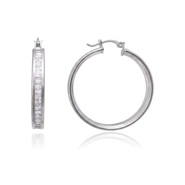 Arracadas Zirconias Blancas 3.3cm