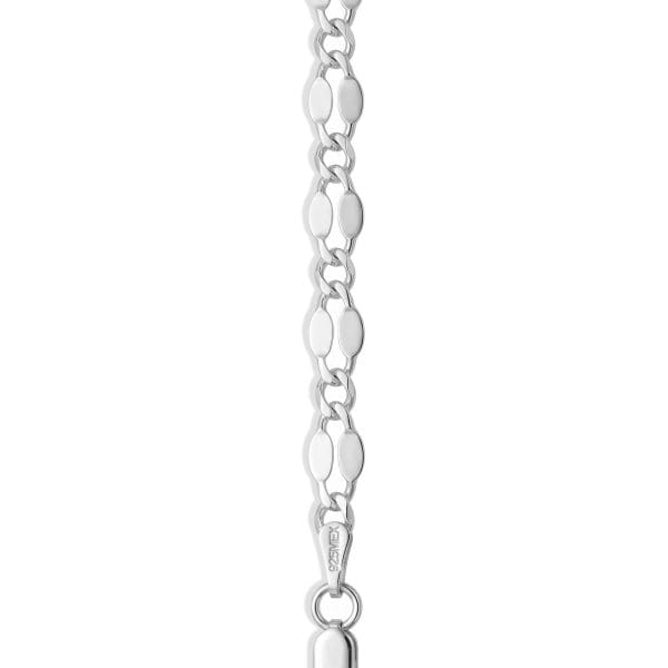Cadena Espejo en 1 60CM de plata .925